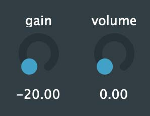 gain and volume at lowest setting